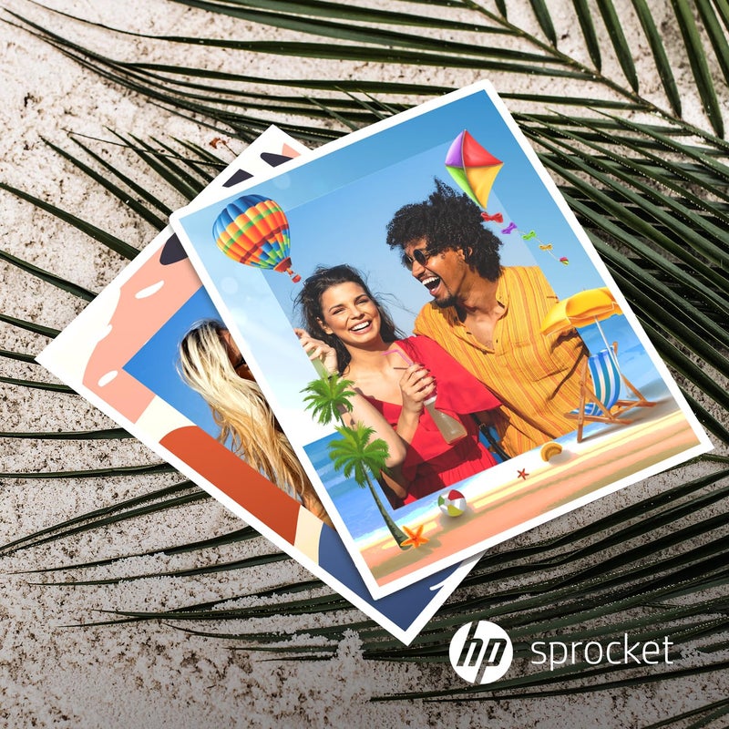 HP ورق صور لاصق من الزنك من HP Sprocket مقاس 3.5 × 4.25 بوصة (عبوة من 100 ورقة) متوافق مع كابينة التصوير وطابعة الصور HP Sprocket مقاس 3 × 4 بوصة - Image 5